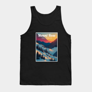 Mount Rose Lake Tahoe California Ski Tank Top